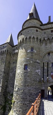 Chateau de vitre-Vitr kasabasında Ortaçağ Kalesi, Brittany, Fransa 1 Haziran 2019 tarihinde