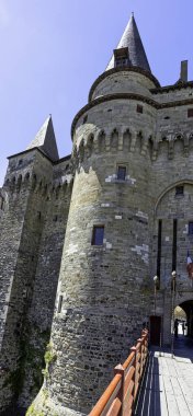 Chateau de vitre-Vitr kasabasında Ortaçağ Kalesi, Brittany, Fransa 1 Haziran 2019 tarihinde