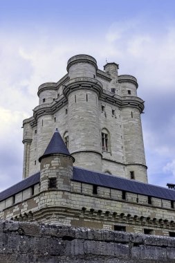 Chateau de Vincennes-Vincennes kasabasında büyük 14 ve 17th century Fransız Kraliyet Kalesi, Val-de-Marne, Fransa 26 Mayıs 2019