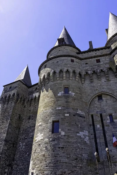 Chateau Vitre Middeleeuws Kasteel Stad Vitr Bretagne Frankrijk Juni 2019 — Stockfoto