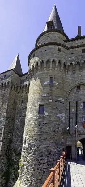 Chateau de vitre-Vitr kasabasında Ortaçağ Kalesi, Brittany, Fransa 1 Haziran 2019 tarihinde