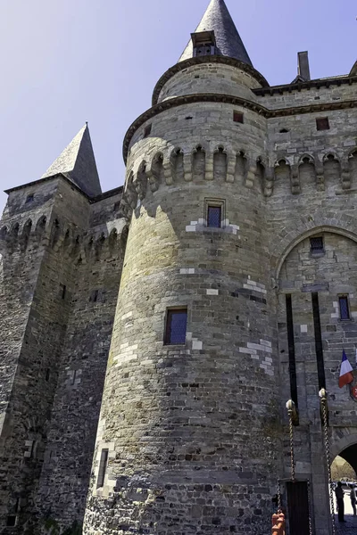 Шато Витре Средневековый Замок Городе Витр Бретань Франция Июня 2019 — стоковое фото