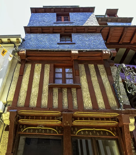 Zabytkowe Architektury Starego Miasta Vitre Bretania Francja Dniu Czerwca 2019 — Zdjęcie stockowe