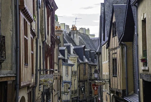 Straat Van Mans Old Town Met Vintage Architectuur Mans Maine — Stockfoto