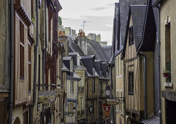 Straat Van Mans Old Town Met Vintage Architectuur Mans Maine — Stockfoto