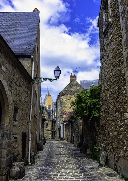 Straat Van Mans Old Town Met Vintage Architectuur Mans Maine — Stockfoto