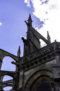 Le Mans, Maine, Fransa 'da Saint Julian Katedrali (Cathedrale St-Julien du Mans) 28 Mayıs 2019