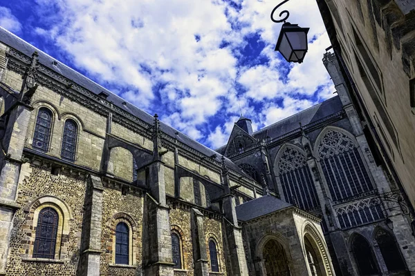 Cathedral Saint Julian Cathedrale Julien Mans Mans Maine Frankrike Den — Stockfoto