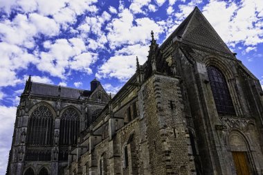 Le Mans, Maine, Fransa 'da Saint Julian Katedrali (Cathedrale St-Julien du Mans) 28 Mayıs 2019