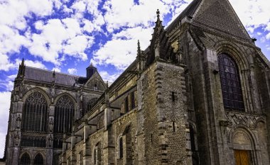 Le Mans, Maine, Fransa 'da Saint Julian Katedrali (Cathedrale St-Julien du Mans) 28 Mayıs 2019