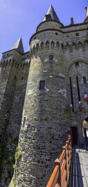 Chateau de vitre-Vitr kasabasında Ortaçağ Kalesi, Brittany, Fransa 1 Haziran 2019 tarihinde