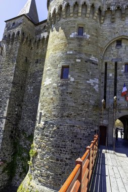 Chateau de vitre-Vitr kasabasında Ortaçağ Kalesi, Brittany, Fransa 1 Haziran 2019 tarihinde