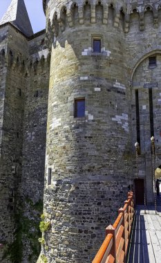 Chateau de vitre-Vitr kasabasında Ortaçağ Kalesi, Brittany, Fransa 1 Haziran 2019 tarihinde