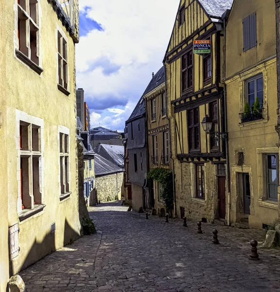 Straat Van Mans Old Town Met Vintage Architectuur Mans Maine — Stockfoto