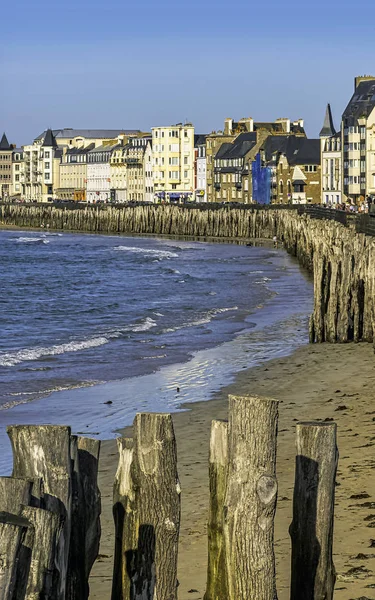 Pobřeží Architektura Saint Malo Bretani Francie Dne Května 2019 — Stock fotografie