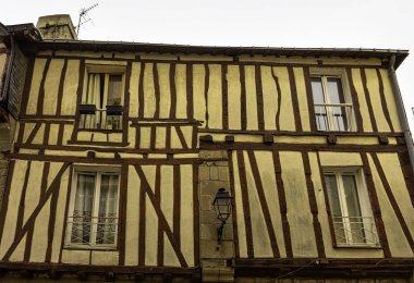 Vannes Old Town Vintage mimarisi, Brittany, Fransa 30 Mayıs 2019