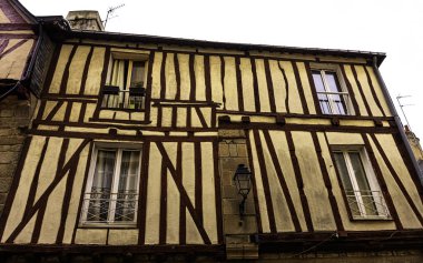 Vannes Old Town Vintage mimarisi, Brittany, Fransa 30 Mayıs 2019