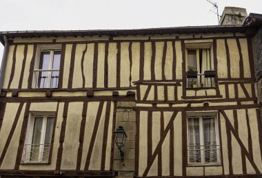 Vannes Old Town Vintage mimarisi, Brittany, Fransa 30 Mayıs 2019