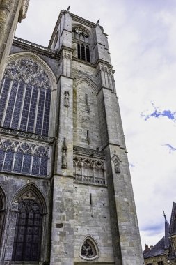 Le Mans, Maine, Fransa 'da Saint Julian Katedrali (Cathedrale St-Julien du Mans) 28 Mayıs 2019