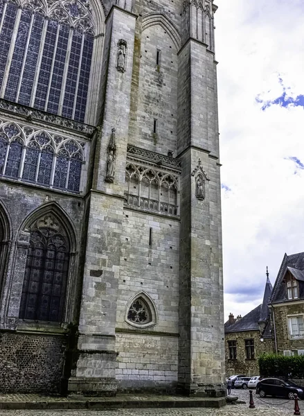 Cathedral Saint Julian Cathedrale Julien Mans Mans Maine Frankrike Den — Stockfoto