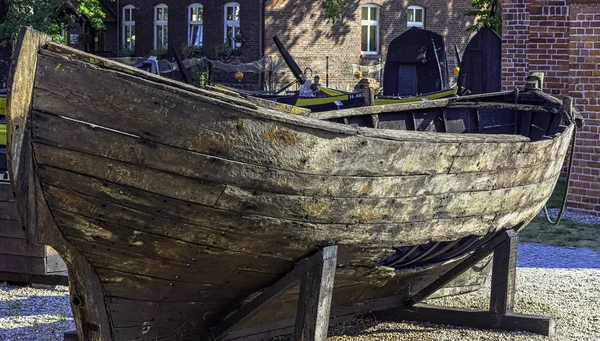 Vintage Vissersboot Hel Pommeren Polen Augustus 2019 — Stockfoto