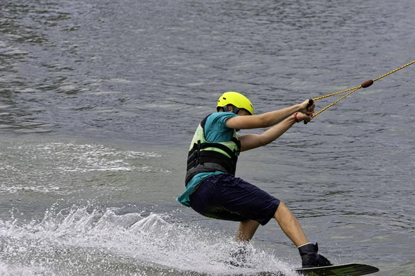 Réveil Des Adolescents Sur Lac Brwinow Masovia Pologne — Photo