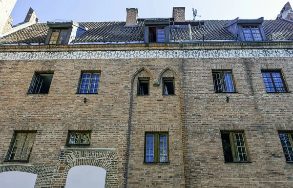 Vintage Architecture Old Town Gdansk Tricity Pomerania Poland August 2019 — Stock Photo, Image