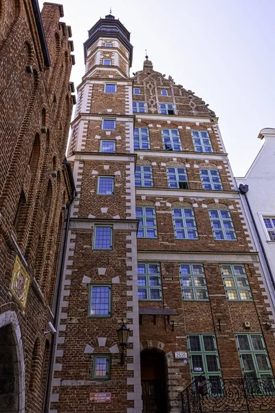 Vintage Architecture Old Town Gdansk Tricity Pomerania Poland August 2019 — Stock Photo, Image