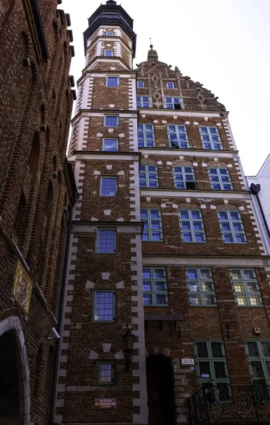 Vintage Architecture Old Town Gdansk Tricity Pomerania Poland August 2019 — Stock Photo, Image