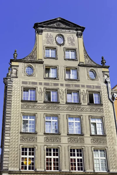 Vintage Architecture Old Town Gdansk Tricity Pomerania Poland August 2019 — Stock Photo, Image