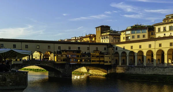 Ponte Vecchio Starý Most Nad Řekou Arno Florencii Toskánsku Itálii — Stock fotografie