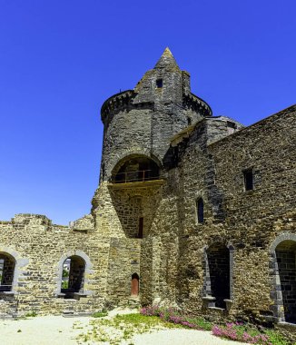 Chateau de vitre-vitre kasabasında Ortaçağ Kalesi, Brittany, Fransa 1 Haziran 2019 tarihinde