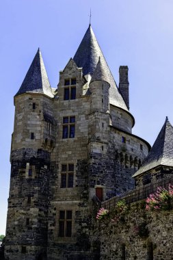 Chateau de vitre-vitre kasabasında Ortaçağ Kalesi, Brittany, Fransa 1 Haziran 2019 tarihinde