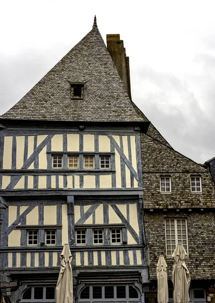 Architecture Vintage Vieille Ville Dinan Bretagne France Mai 2019 — Photo