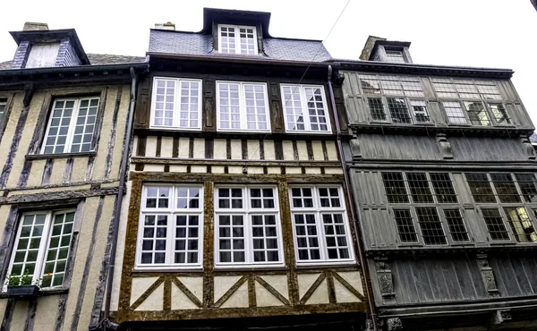 Vintage Architecture Old Town Dinan Bretagne Franciaország 2019 Május — Stock Fotó