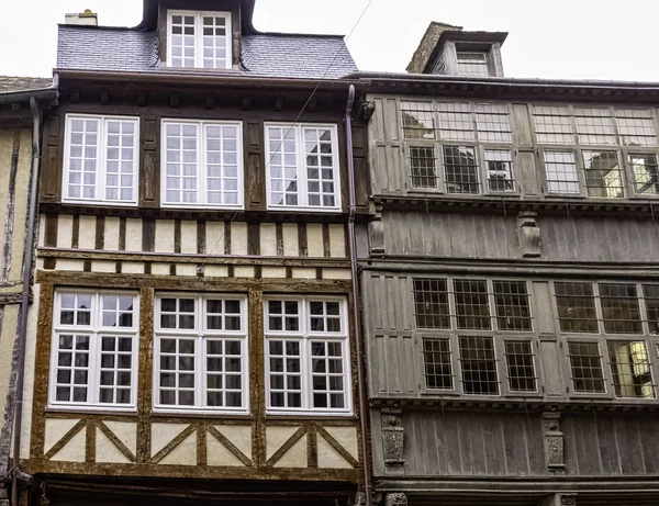 Vintage Architecture Old Town Dinan Bretagne Franciaország 2019 Május — Stock Fotó