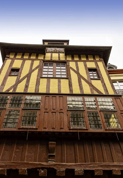 Zabytkowa Architektura Starego Miasta Dinan Bretania Francja Maja 2019 — Zdjęcie stockowe