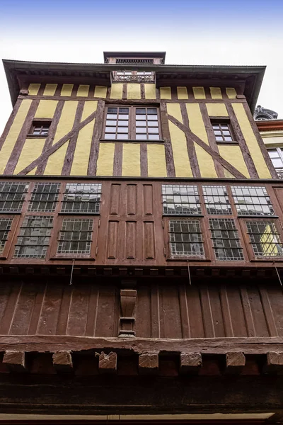 Vintage Architecture Old Town Dinan Brittany France Травня 2019 — стокове фото