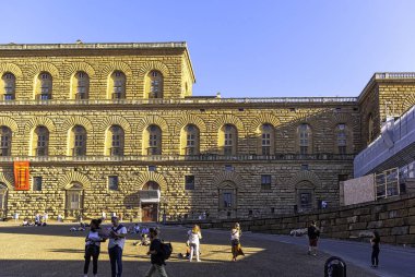 Palazzo Pitti ya da Pitti Sarayı 20 Eylül 2019 'da İtalya, Toskana' da