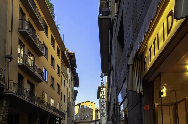 Straat Van Florence Oude Stad Met Vintage Architectuur Florence Toscane — Stockfoto