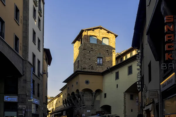 Street Florence Old Town Con Architettura Vintage Firenze Toscana Italia — Foto Stock