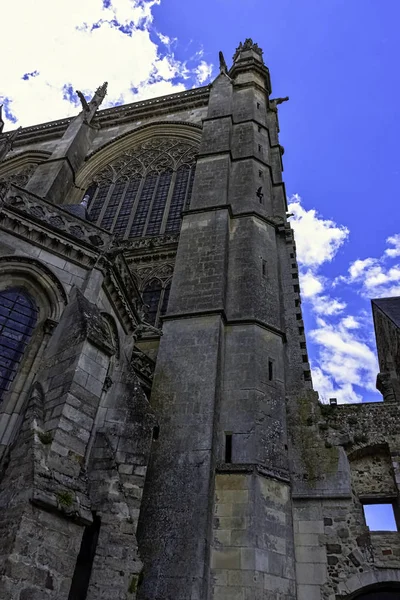 Catedral São Juliano Cathedrale Julien Mans Mans Maine França Maio — Fotografia de Stock