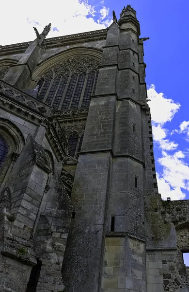 Catedral São Juliano Cathedrale Julien Mans Mans Maine França Maio — Fotografia de Stock