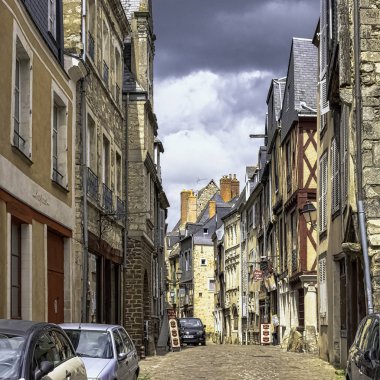 Le Mans Old Town Vintage mimarisi, Maine, Fransa 28 Mayıs 2019