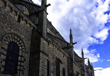 Le Mans, Maine, Fransa 'da Saint Julian Katedrali (Cathedrale St-Julien du Mans) 28 Mayıs 2019