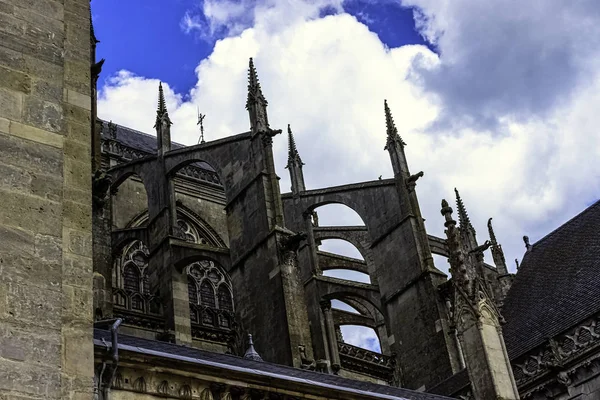 Catedral São Juliano Cathedrale Julien Mans Mans Maine França Maio — Fotografia de Stock