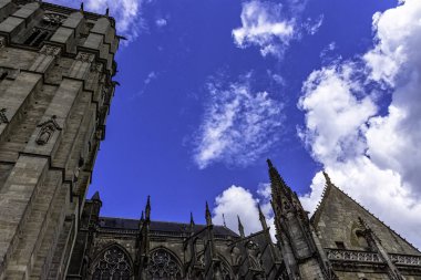 Le Mans, Maine, Fransa 'da Saint Julian Katedrali (Cathedrale St-Julien du Mans) 28 Mayıs 2019