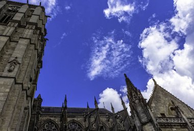 Le Mans, Maine, Fransa 'da Saint Julian Katedrali (Cathedrale St-Julien du Mans) 28 Mayıs 2019