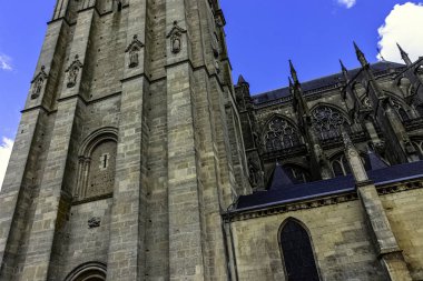 Le Mans, Maine, Fransa 'da Saint Julian Katedrali (Cathedrale St-Julien du Mans) 28 Mayıs 2019