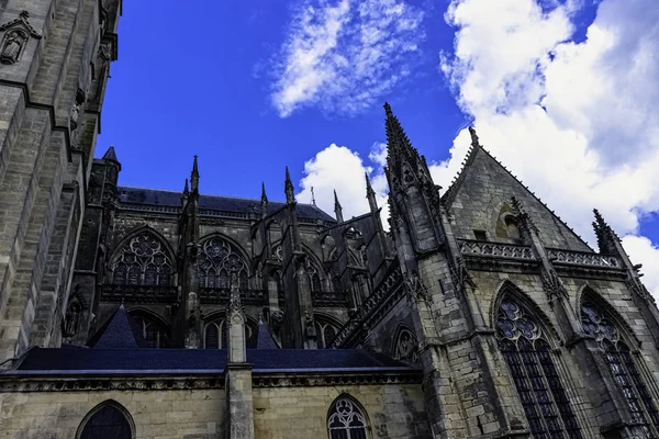 Catedral San Julián Cathedrale Julien Mans Mans Maine Francia Mayo —  Fotos de Stock